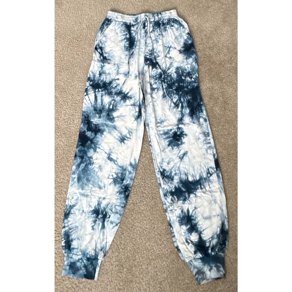 Fragment Tie Dye Print Boyfriend Cinched Sweatpants Activewear Super Soft Medium